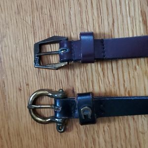 Vintage Aigner belts, one burgundy, one black